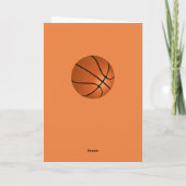 Basketbal Bal Dank je Coach Kaart (Achterkant)