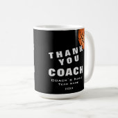 Basketbal Bal Dank je Coach  Koffiemok (Voorkant rechts)