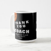 Basketbal Bal Dank je Coach  Koffiemok (Voorkant links)