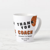 Basketbal Bal Dank je Coach  Latte Mok (Rechterhoek)