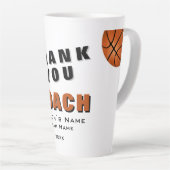Basketbal Bal Dank je Coach  Latte Mok (Rechterhoek)