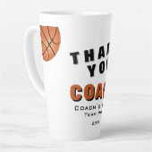 Basketbal Bal Dank je Coach  Latte Mok (Linkerhoek)