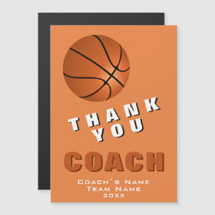 Basketbal Bal Dank je Coach Magneet Kaart