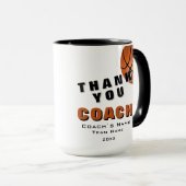 Basketbal Bal Dank je Coach  Mok (Voorkant rechts)