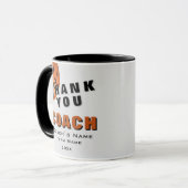 Basketbal Bal Dank je Coach  Mok (Voorkant links)