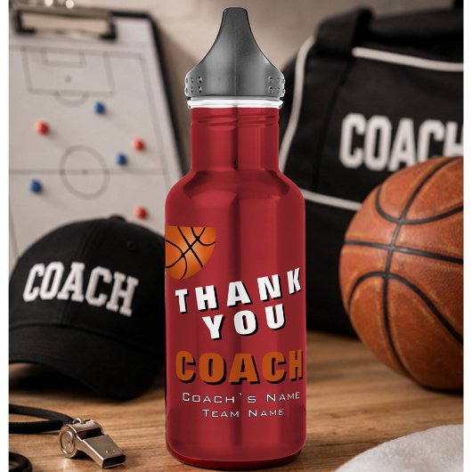 Basketbal Bal Dank je Coach Waterfles