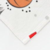 Basketbal - Bal en Hoepel Patroon Fleece Deken (Hoek)