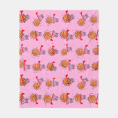Basketbal - Bal en Ring Patroon Fleece Deken (Voorkant)