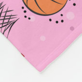 Basketbal - Bal en Ring Patroon Fleece Deken (Hoek)