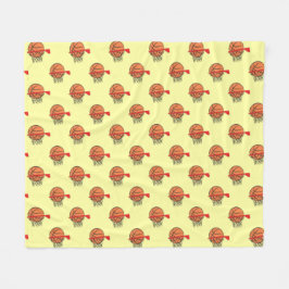 Basketbal - Bal en Ring Patroon Fleece Deken