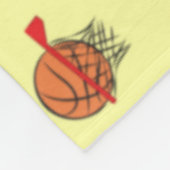 Basketbal - Bal en Ring Patroon Fleece Deken (Hoek)