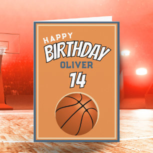 Basketbal Bal Gelukkige Verjaardag Sport Kaart