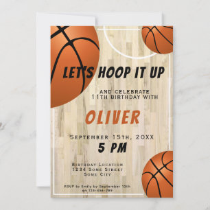 Basketbal Bal Houten Vloer Sport Kinderen Verjaard Kaart