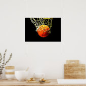 Basketbal Bal & Net Print Poster (Keuken)