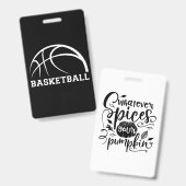 Basketbal Bal Ontwerp Badge (Voor- en achterkant)