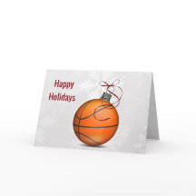 basketbal bal ornament kerstgroeten