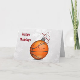 basketbal bal ornament kerstgroeten feestdagen kaart