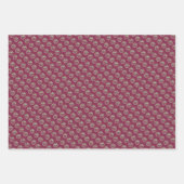 Basketbal Bal Patroon Rood Naam Inpakpapier Vel (Voorkant 3)