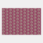 Basketbal Bal Patroon Rood Naam Inpakpapier Vel (Voorkant 2)