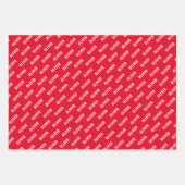 Basketbal Bal Patroon Rood Naam Inpakpapier Vel (Voorkant)