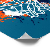 Basketbal Bal Ringen Speler Basketbal Coach Poster (Hoek)