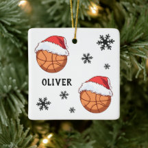 Basketbal Bal Santa Hoed Snowflake Naam