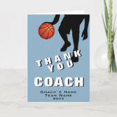 Basketbal Bal Speler Basketbal Coach Bedankkaart (Voorkant)