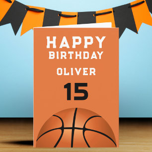 Basketbal Bal Sport Jongen Verjaardag  Kaart