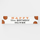 Basketbal Bal Sport Kids Verjaardagsfeestbanner Spandoek (Horizontaal)