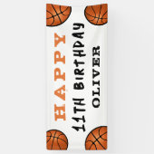 Basketbal Bal Sport Kids Verjaardagsfeestbanner Spandoek (Verticaal)