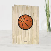 Basketbal Bal Sporten Dank coach Bedankkaart (Achterkant)