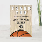 Basketbal Bal Sporten Dank coach Bedankkaart (Voorkant)