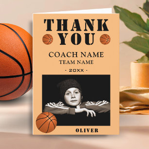 Basketbal Bal Sporten Foto Coach Bedankkaart