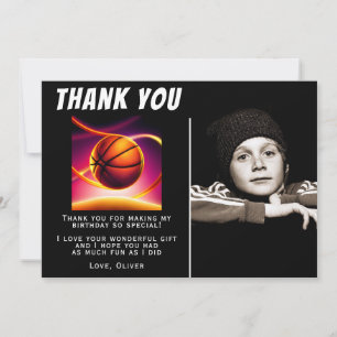 Basketbal Bal Sporten Foto Verjaardag  Bedankkaart