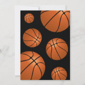 Basketbal Bal Sporten Kinderen Verjaardag Bedankkaart (Achterkant)