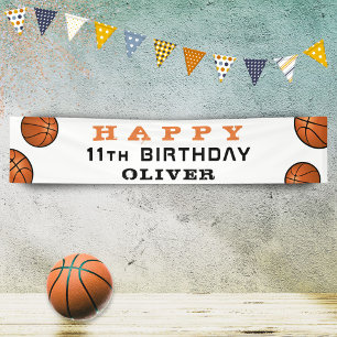 Basketbal Bal Sporten Kinderen Verjaardagsfeest Ba Spandoek