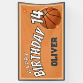 Basketbal Bal Sporten Verjaardag Achtergrond Spandoek (Verticaal)