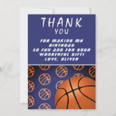 Basketbal Bal Sporten Verjaardag Bedankkaart (Voorkant)