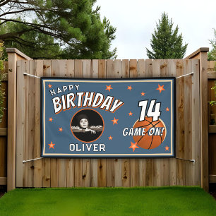 Basketbal Bal Sporten Verjaardag Foto Achtergrond Spandoek