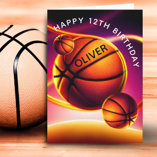 Basketbal Bal Sporten Verjaardag Kaart