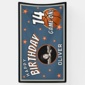 Basketbal Bal Sporten Verjaardagsfoto Achtergrond Spandoek (Verticaal)