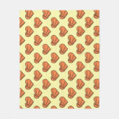 Basketbal Bal Textuur in Hartvorm Patroon Fleece Deken (Voorkant)