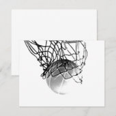 Basketbal Bal Uitnodigingen (Voorkant / Achterkant)