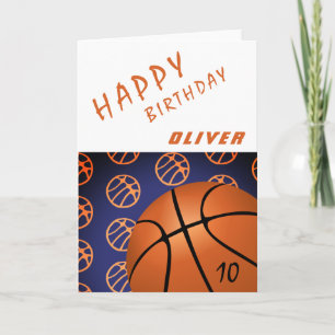 Basketbal Ball Sports Happy Birthday Kind Kaart