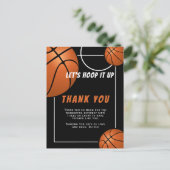 Basketbal Ball Sports Kids Verjaardag Dank u Briefkaart (Staand voorkant)