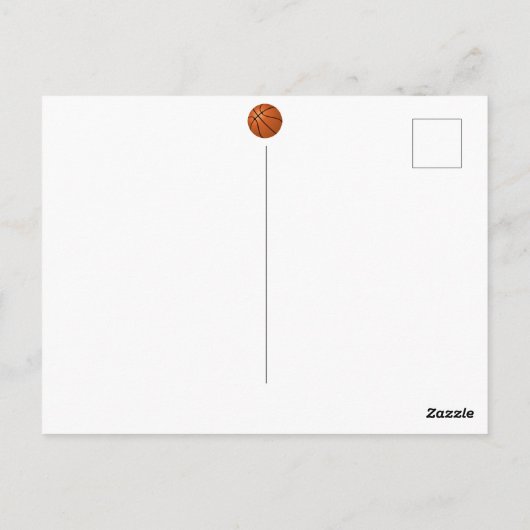 Basketbal Ball Sports Kids Verjaardag Dank u Briefkaart (Achterkant)