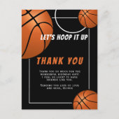 Basketbal Ball Sports Kids Verjaardag Dank u Briefkaart (Voorkant)