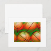 Basketbal Ballen Uitnodigingen (Voorkant / Achterkant)