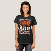 Basketbal Ballin ' tot 100 dagen van school 100t T-shirt (Voorkant volledig)