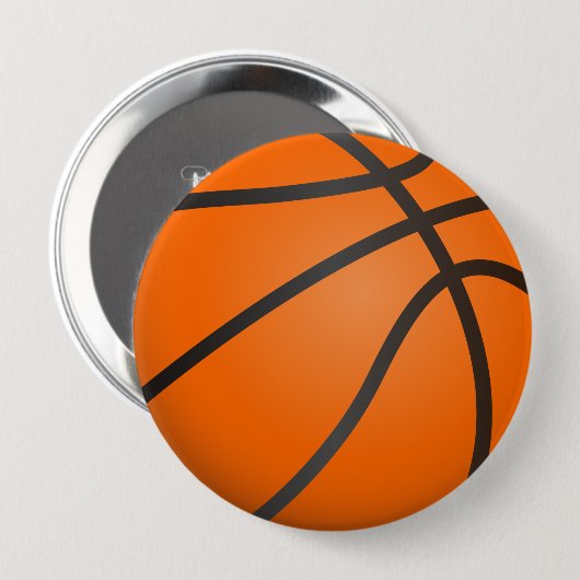 Basketbal, balsport, teamsport. ronde button 4,0 cm (Voorkant /achterkant)
